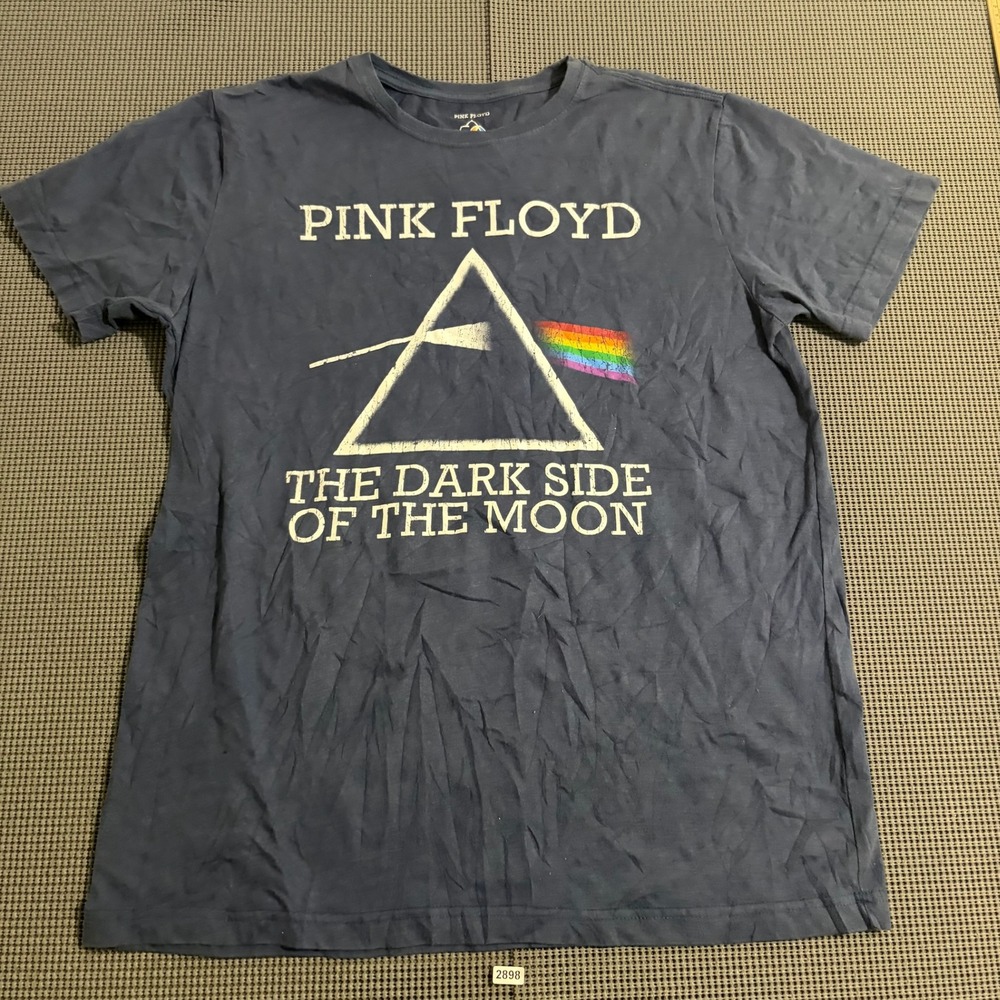 Pink Floyd Dark Side of the Moon 50th Anniversary Graphic T-Shirt Blue Size M